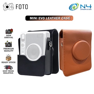 Foto เคสกระเป๋าหนัง PU พร้อมสายคล้อง สําหรับกล้อง Fujifilm Instax Mini EVO