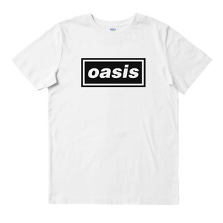 Oasis - โลโก้ สีขาว | เสื้อยืด พิมพ์ลายวงดนตรี | Merch เครื่องดนตรี | Unisex | วงดนตรีเมอร์ช | เสื้อยืด พิมพ์ลายดนตรี | Britpop ROCK