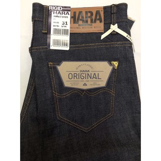 HARA👖ริมแดง ทรงกระบอกเล็ก น้ำหนักผ้า 14.5 oz