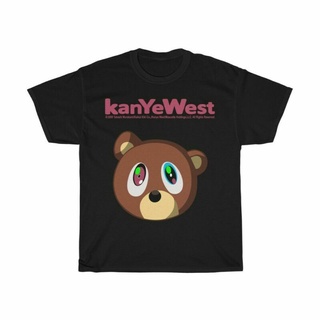 เสื้อยืด ผ้าฝ้าย พิมพ์ลายการ์ตูนหมี Kanye West Bear สไตล์ฮิปฮอป ส่งไว สําหรับผู้ชายS-5XL