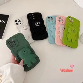 เคสโทรศัพท์มือถือนิ่ม ลายหมีหน้ายิ้ม พร้อมขาตั้ง สําหรับ Realme Narzo 50 20 Pro 30A C20 C11 2021 2020 C21Y C25Y C25 C25S C12 C15 7i C17 5 5i 5s C3 6i 3 4G OPPO A91