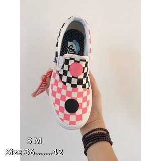 Vans Slip On (size36-42)Black-Pink