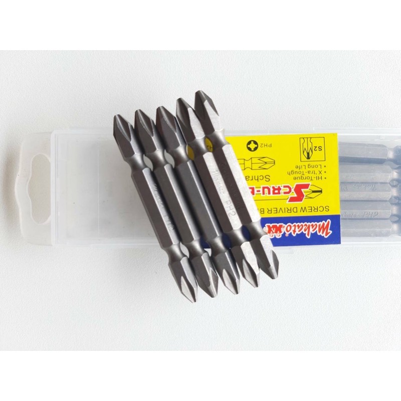 ดอกไขควงลม หัวแฉก สองปลาย Makato 2x65