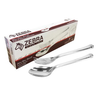 Tableware set SET STAINLESS ZEBRA LILAWADEE Tableware Kitchen equipment ชุดอุปกรณ์บนโต๊ะอาหาร ชุดช้อน-ส้อมสเตนเลส ZEBRA