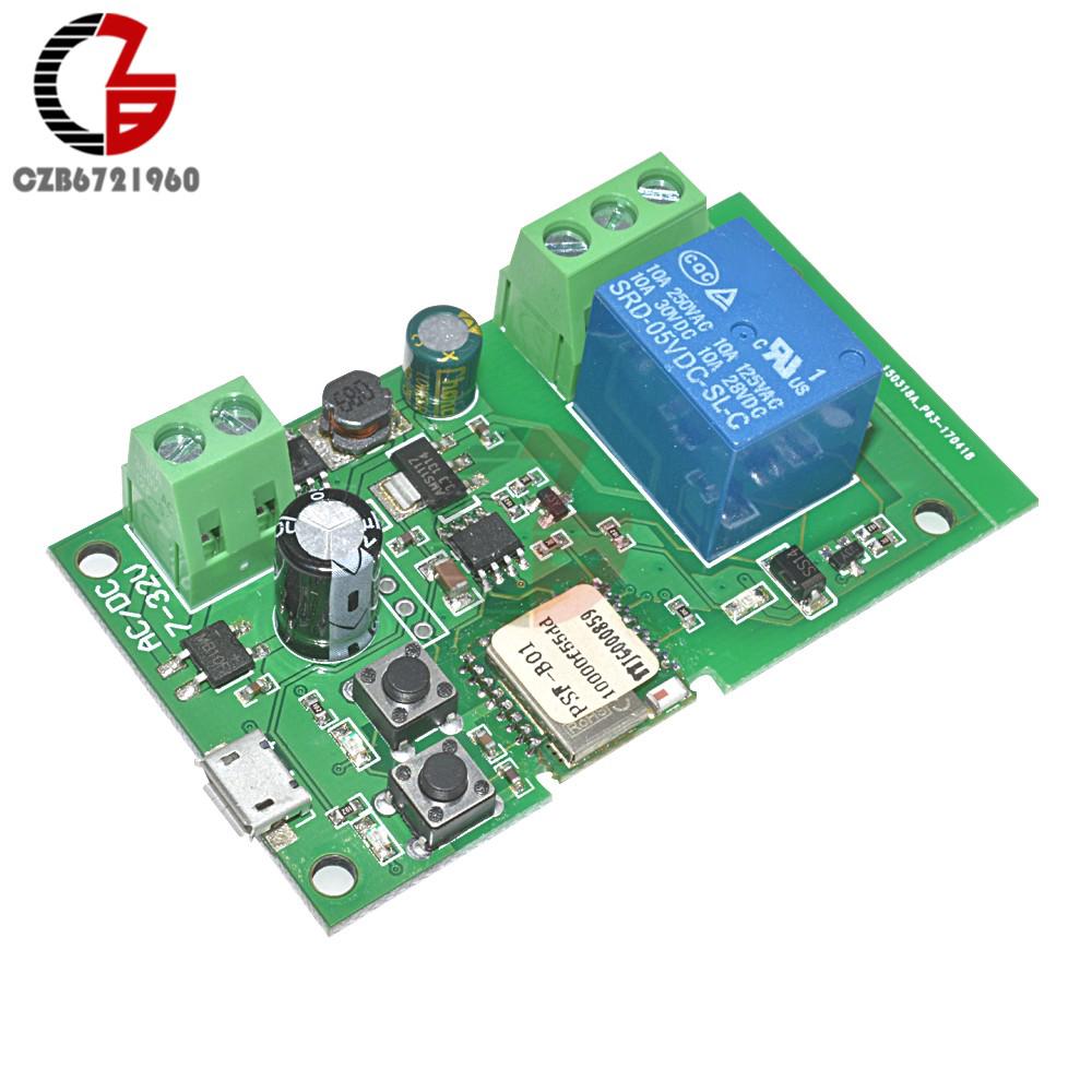 โมดูลควบคุมระยะไกล DC 5 V-12 V Self-locking WIFI Relay