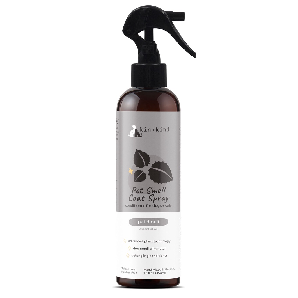 Kin+Kind Patchouli Coat Spray for Dogs สเปรย์น้ำหอมบำรุงขนออร์แกนิคสำหรับสุนัขและแมว กลิ่นพิมเสน