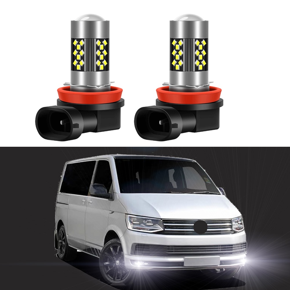 หลอดไฟตัดหมอก LED สีขาว สําหรับ VW Multivan Transporter Caravelle T5 T5.1 T6 (2003-2019) 2 ชิ้น