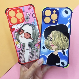 พร้อมส่ง!! Samsung a12/a22(4g)/a22(5G) เคสมือถือกันกระแทกกันกล้อง เคสกันเลนส์กล้อง การ์ตูน ขอบสี