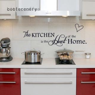 สติกเกอร์ติดผนัง ลายโควท Kitchen Is A Heart Of The Home ลอกออกได้ สำหรับตกแต่ง