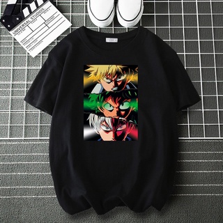 ถูกสุดๆเสื้อยืดลําลอง แขนสั้น คอกลม พิมพ์ลาย My Hero Academia ทรงหลวม สไตล์ฮิปฮอป แฟชั่นสําหรับผู้ชายรหัสเต็ม