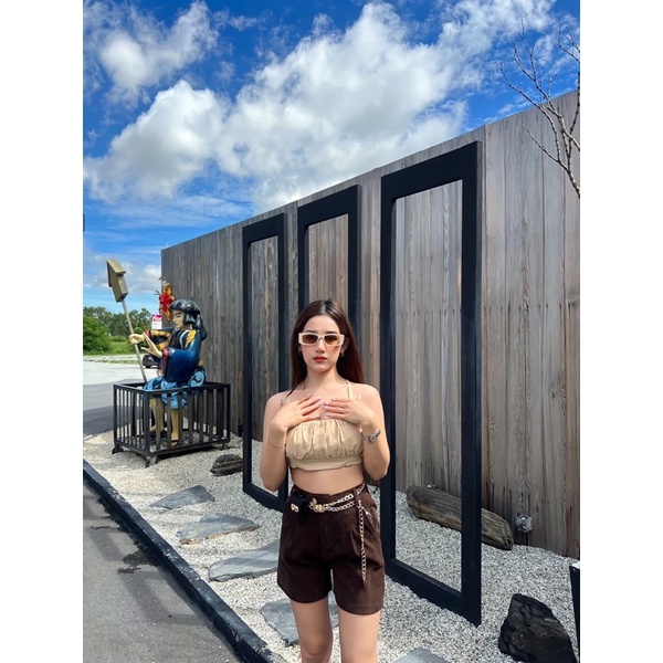 กางเกงขาสั้นลูกฟูกป้าย k รหัสA01