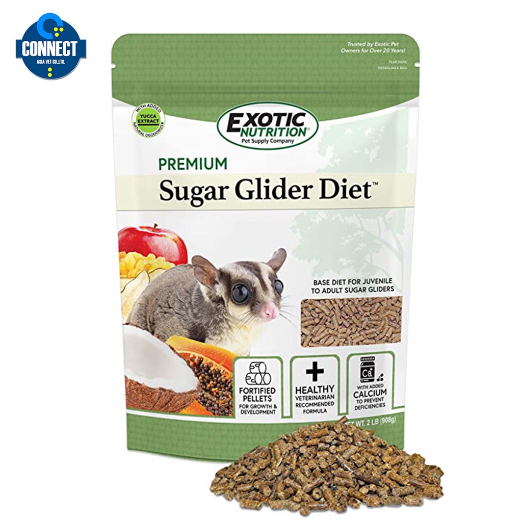 Exotic Nutrition พรีเมี่ยม ชูการ์ไกลเดอร์ ไดเอท 2 LB. (908g.) connect