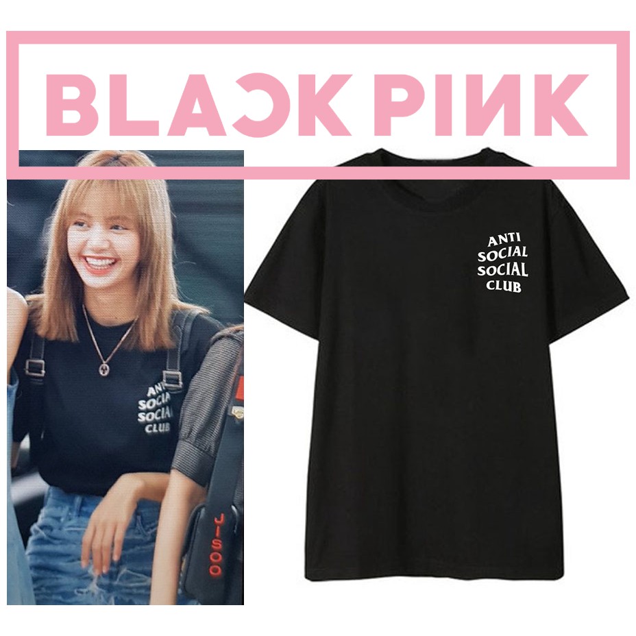 ANTI SOCIAL SOCIAL CLUB เสื้อยืด BLACKPINK LISA ANTI SOCIAL CLUB