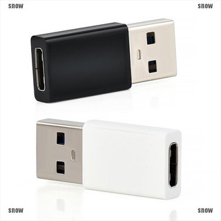 (snow) อะแดปเตอร์การ์ด usb 3.1 type c ตัวเมีย เป็น usb 3.0 พอร์ตตัวผู้ type-a สีดํา