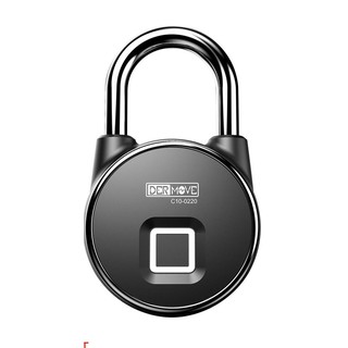 กุญแจคล้องสแกนลายนิ้วมือ DERMOVE C10 สีดำSMART FINGER PRINT PADLOCK DERMOVE C10 BLACK