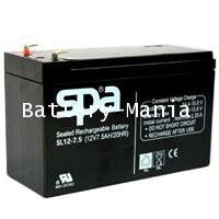 SLA Battery SL 12-7.5 SPA 12V 7.5AH แบตเตอรี่แห้ง ออกใบกำกับภาษีได้ batterymania