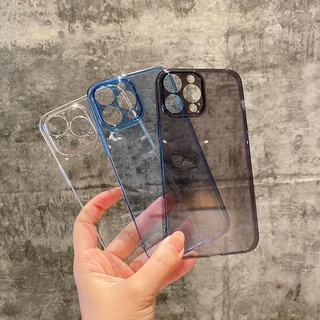 เคสโทรศัพท์มือถือ PC แข็ง แบบใส บางพิเศษ กันกระแทก สําหรับ iPhone 13 14 Pro Max 12 Pro Max 14 plus 0.2 มม.