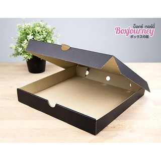 Boxjourney กล่องลูกฟูกพรีเมี่ยม สีดำ 30.5x30.5x4 cm. (20 ใบ/แพค)