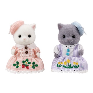 [Direct from Japan] Sylvanian Families Good friend Pair set Strawberry &amp; Dandelion Embroidery Japan NEW