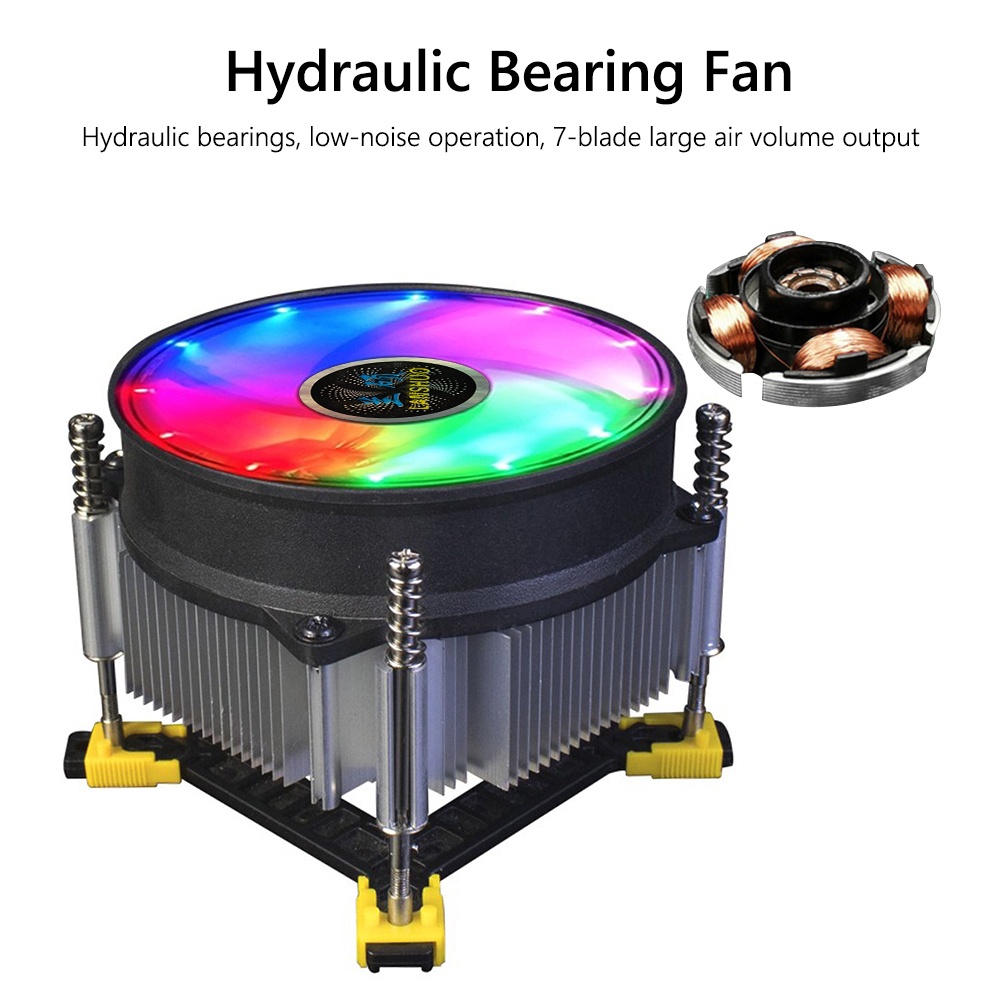 Lanshuo 9cm 4 Pin Pc Computer Cooling Cpu Cooler Fan Mute Copper Core ...