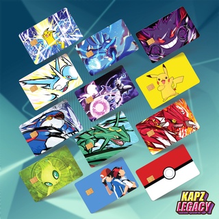 Kapzlegacy สติกเกอร์การ์ดธนาคาร Pokemon ATM Touch n Go Skin Bank Debit Credit TnG Cards Chip