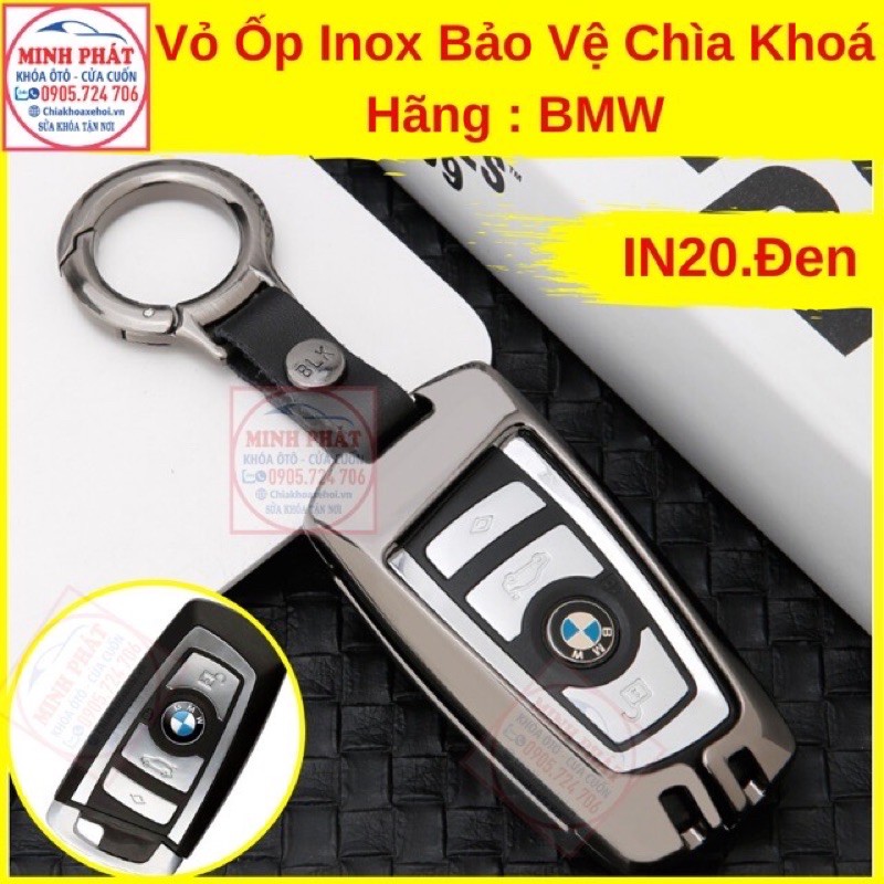 เคสกุญแจสแตนเลสสีดําสําหรับกุญแจอัจฉริยะ BMW