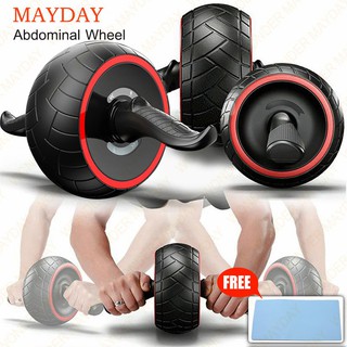 บริหารหน้าท้อง บริหารกล้ามท้อง ล้อกลิ้งเล่นกล้ามท้อง สร้าง Abdominal wheel Automatic rebound