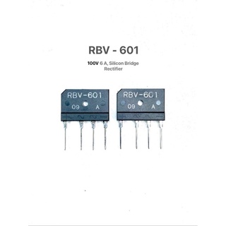 RBV-601 Bridge Diodes 100V, 6 A, Silicon Bridge Rectifier