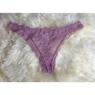 Victoria’s Secret แท้ ใหม่ XL สะโพก 44”++ สีชมพู ลูกไม้ Thong (VS15)