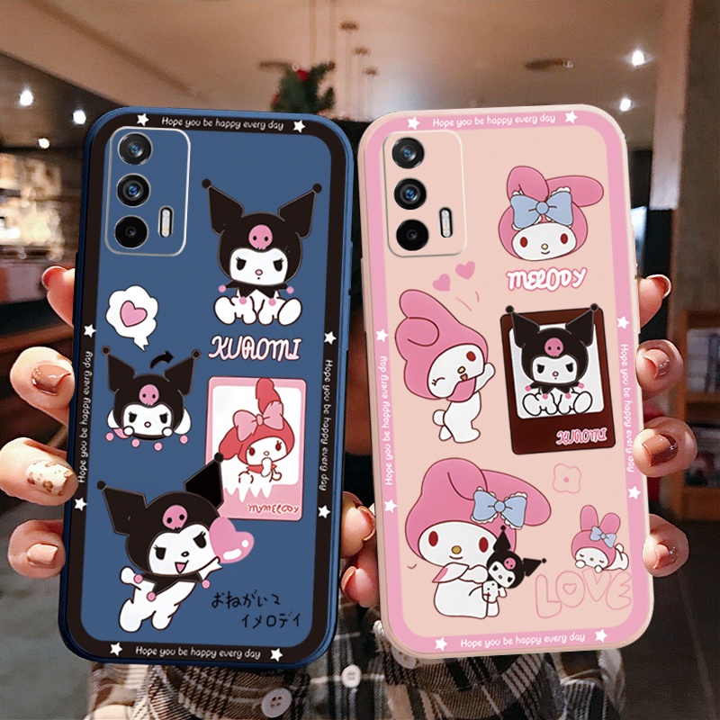 เคสโทรศัพท์มือถือ ขอบสี่เหลี่ยม ลาย My Melody สําหรับ OPPO A16 A94 A53 A15 A12 AX7 A52 A72 A92 A74 A54 5G
