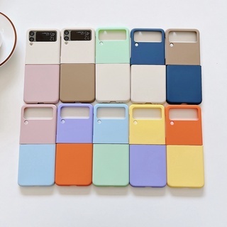 เคสป้องกันโทรศัพท์มือถือ แบบแข็ง สีแคนดี้ สําหรับ Samsung Galaxy Z Flip3 Z Flip 3