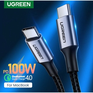 UGREEN รุ่น 70427,70429 สายถักชาร์จ USB-C to USB-C จ่ายไฟ 100W Fast Charger Cable สำหรับมือถือ, Notebook