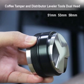COD✔ Coffee Tamper Macaron (2ด้าน) แทมเปอร์มาการอง หัวคู่ ที่กด ที่กดกาแฟมาการอง ที่อัดกาแฟ 51/53/58มม