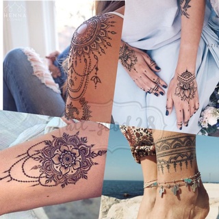 พร้อมส่ง⚡ สติ๊กเกอร์เฮนน่า แทททูกันน้ำ Henna tattoo #19