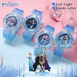 Xijing Frozen นาฬิกาข้อมือดิจิตอลเจ้าหญิงเอลซ่าแอนนาไฟ Led สําหรับเด็ก