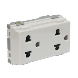 เต้ารับคู่ 3 ขา มีกราวด์ HACO W8416V2 DOUBLE SOCKETS 3P+E W8416V2 HACO