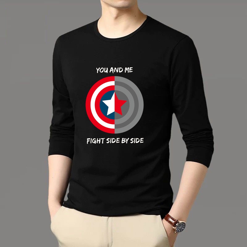 TL-361 เสื้อยืดแขนยาวแฟชั่นสาวหนุ่มเรียบง่าย ใส่สบาย ลายการ์ตูนน่ารัก มีไซส์ครบ ปลีกและส่ง