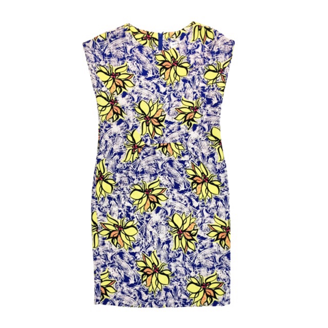 VITRA-flower printed-blue