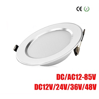 ไฟดาวน์ไลท์ LED DC AC 12v 24v 36V 48V 6W 9W 12W 15W 24W แบบบางพิเศษ สําหรับเรือ คาราวาน