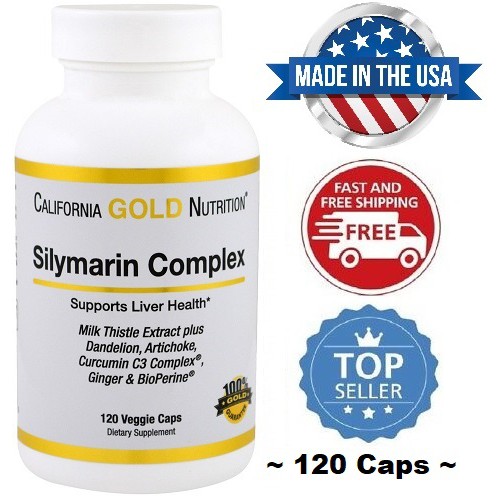 Silymarin Complex Milk Thistle Extract Plus, California Gold Nutrition, 120 Caps, 300 mg ✔️🇺🇸 ช่วยบำรุงตับ ล้างสารพิษต