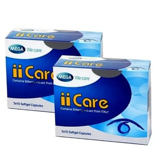 Mega We Care II Care Bilberry Extract 30เม็ด บำรุงสายตา * 1 กล่อง