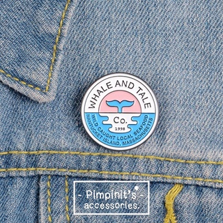 📬 พร้อมส่ง : เข็มกลัดลายหางวาฬ “WHALE AND TALE” | “WHALE AND TALE” Enamel Brooch Pin.