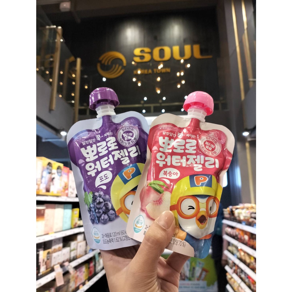 Pororo Friends Fruit Flavor Water Jelly Pouch 뽀로로 워터젤리 เยลลี่โพโรโร่ รสผลไม้ 120ml