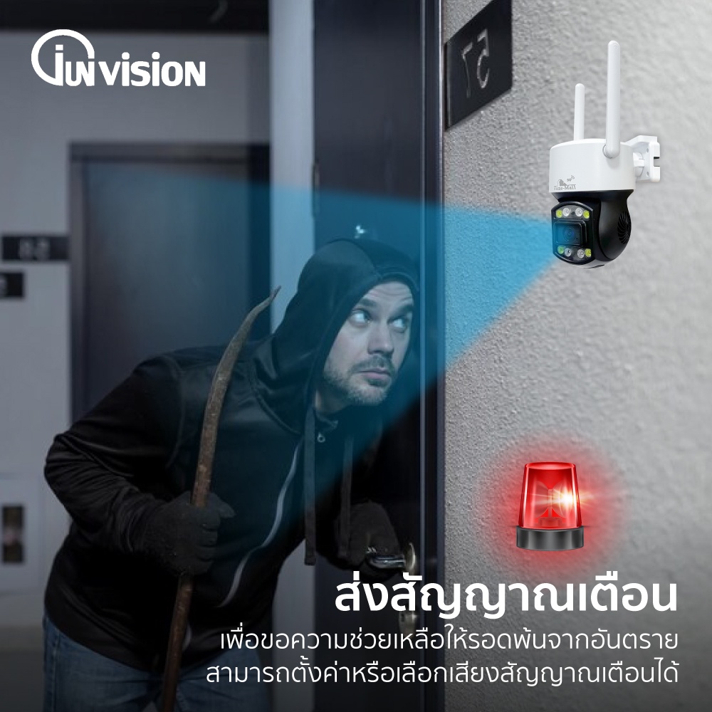 Junanvision กล้องวงจรปิดไร้สาย 5G PTZ outdoor​ Security กันน้ำ​ หมุนได้​360องศา​ ICAM365