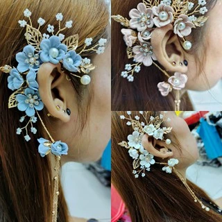 จรหู ที่คล้องหู(เครื่องประดับหู)ต่างหู องประดับตุ้มหูตะขอห้อยดอกไม้สําหรับผู้หญิงพร้อมส่งจากไหยค่ะ