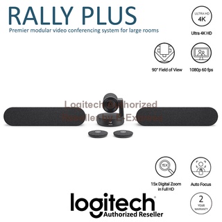 Logitech Rally Plus Ultra-HD ConferenceCam (Incl, 2 spkr 2 mic) ของแท้ ประกันศูนย์ 2ปี