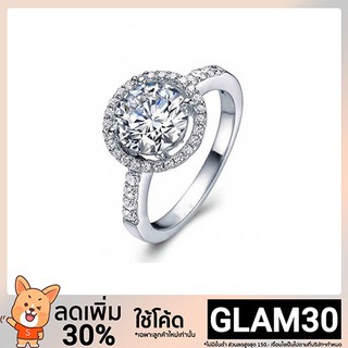 Hel_stylish แหวนแต่งงานแหวนชุบเงิน Cubic Zirconia ขนาด 5-9