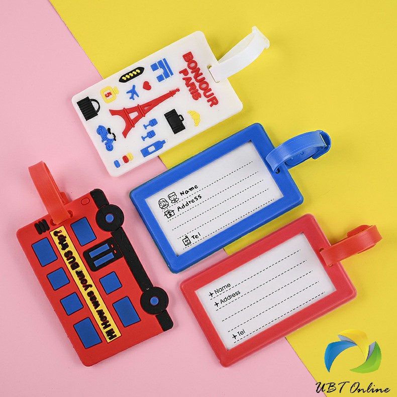 UBT ป้ายห้อยกระเป๋า PVC ป้ายติดกระเป๋าเดินทาง แท็กกระเป๋าเครื่องบิน  luggage tag