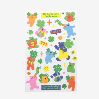 Jelly Bear Sticker - 27 Lucky สติกเกอร์หมีจิ๋ว จาก Dailylike ลิขสิทธิ์แท้