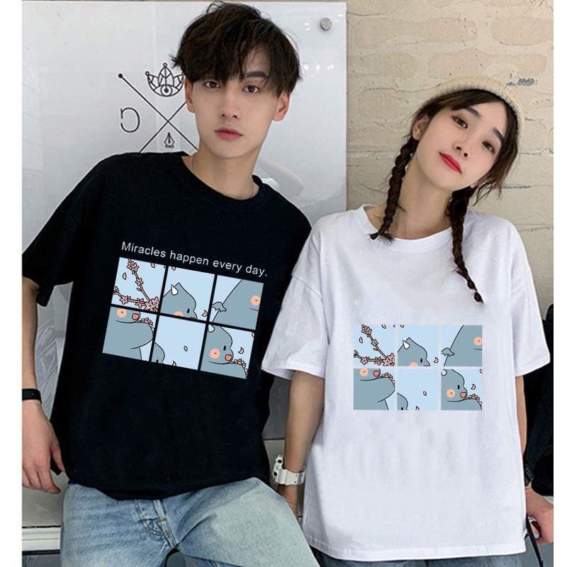 BK-506-SHORT เสื้อยืดแขนสั้นพร้อมส่ง 7สี ลายการ์ตูน ขายดีตามเทรนต์ ลายน่ารัก สีสันสดใส่น่ารัก ใส่ได้ทั้งหญิงและชาย